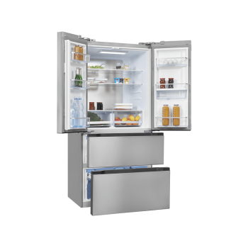 EXQUISIT FD490-160-WS-200E inoxlook French Door (307,42 kWh/Jahr, E, 1830 mm hoch, Edelstahloptik)