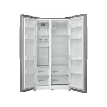 MIDEA MERS530FGF02G Side by Side Kühl-Gefrierkombination (F, 1775 mm hoch, Inox)