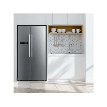 MIDEA MERS530FGF02G Side by Side Kühl-Gefrierkombination (F, 1775 mm hoch, Inox)