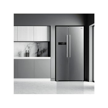 MIDEA MERS530FGF02G Side by Side Kühl-Gefrierkombination (F, 1775 mm hoch, Inox)