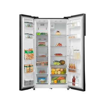 MIDEA MDRS710FGF28 Side by Side Kühl-Gefrierkombination (F, 1765 mm hoch, Dark Inox)