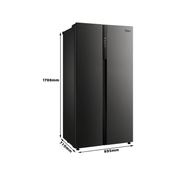 MIDEA MDRS710FGF28 Side by Side Kühl-Gefrierkombination (F, 1765 mm hoch, Dark Inox)
