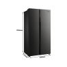 MIDEA MDRS710FGF28 Side by Side Kühl-Gefrierkombination (F, 1765 mm hoch, Dark Inox)