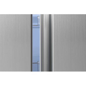 EXQUISIT SBS46-010F inoxlook Kühlgefrierkombination (289,13 kWh/Jahr, F, 1780 mm hoch, Edelstahloptik)