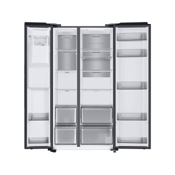 SAMSUNG RH68B8821B1/EG Side-by-Side (E, 1780 mm hoch, Premium Black Steel/Urban Silver)