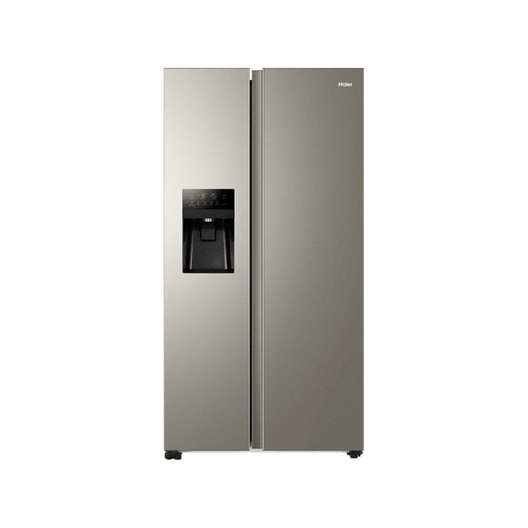 HAIER HSR3918FIMP Side-by-Side (393 kWh/Jahr, F, 117,5 cm hoch, Edelstahl)