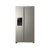 HAIER HSR3918FIMP Side-by-Side (393 kWh/Jahr, F, 117,5 cm hoch, Edelstahl)