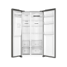HAIER HSR3918FIMP Side-by-Side (393 kWh/Jahr, F, 117,5 cm hoch, Edelstahl)