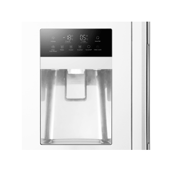 HAIER HSR3918FIPW Kühl-Gefrierkombination Side-by-Side (393 kWh/Jahr, F, 177,5 cm hoch, Weiß)
