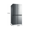 MIDEA MERM482FGF02 Side-by-Side (F, 1775 mm hoch, Inox)
