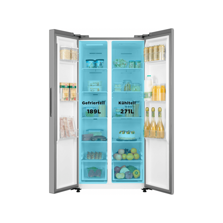 COMFEE RCS609IX1 Side-by-Side (F, 1775 mm hoch, Inox)