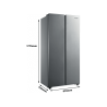 COMFEE RCS609IX1 Side-by-Side (F, 1775 mm hoch, Inox)
