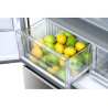 HAIER HB18FGSAAA French Door (E, 1900 mm hoch, Design-Glasfront in Silber)