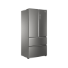 HAIER HB18FGSAAA French Door (E, 1900 mm hoch, Design-Glasfront in Silber)