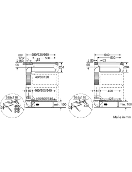 BOSCH PKM 845 F11E, Elektrokochfeld mit integriertem Dunstabzug (795 mm breit, 517 mm tief)
