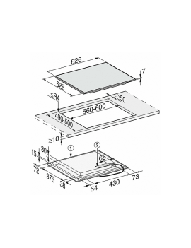 MIELE KM 7464 FR Induktionskochfeld (626 mm breit, 4 Kochfelder)