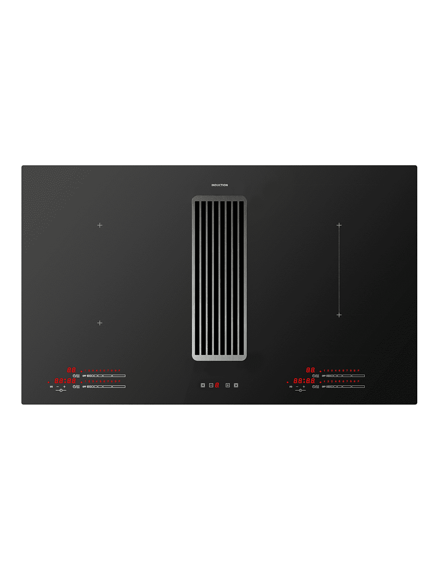 RESPEKTA ZONDA RD 1 SET, Dunstabzugshaube-Kochfeldset (860 mm breit, 520 mm tief)