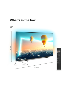 PHILIPS 50PUS8007/12 LED TV (Flat, 50 Zoll / 126 cm, UHD 4K, SMART TV, Ambilight, Android TV™ 11 (R))
