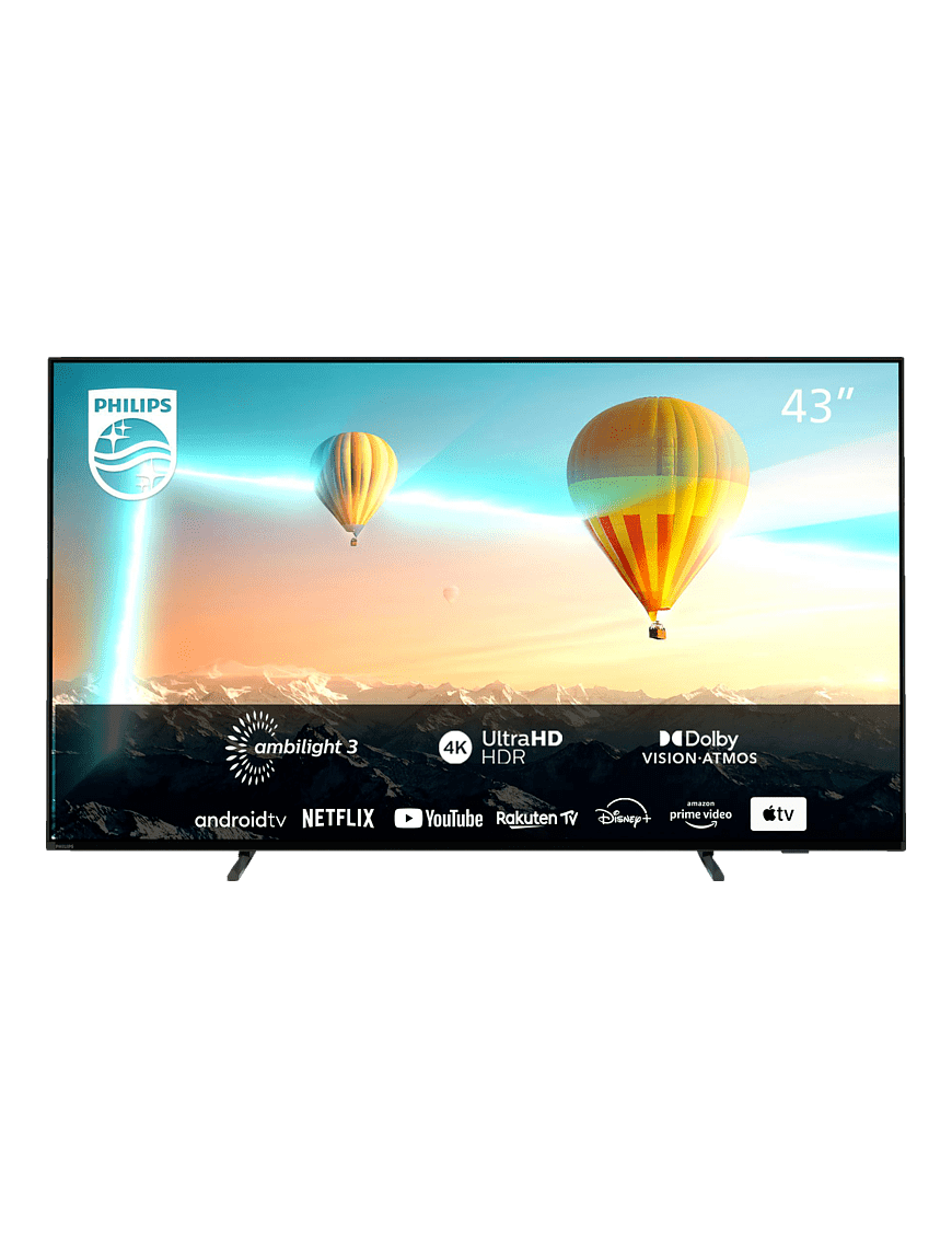 PHILIPS 43PUS8007/12 LED TV (Flat, 43 Zoll / 108 cm, UHD 4K, SMART TV, Ambilight, Android TV™ 11 (R))