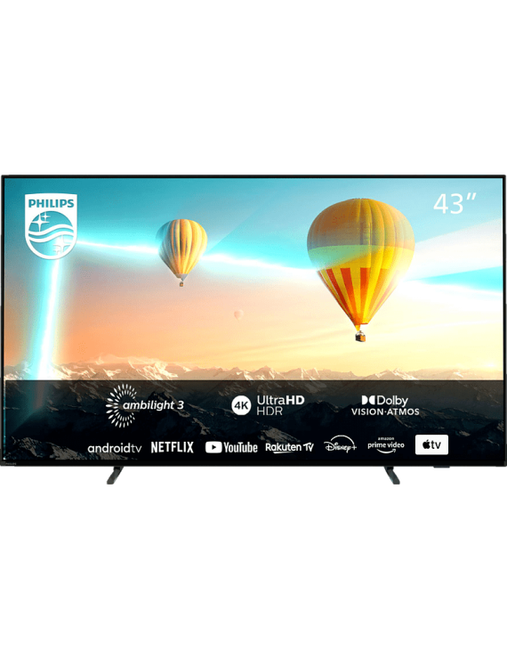 PHILIPS 43PUS8007/12 LED TV (Flat, 43 Zoll / 108 cm, UHD 4K, SMART TV, Ambilight, Android TV™ 11 (R))