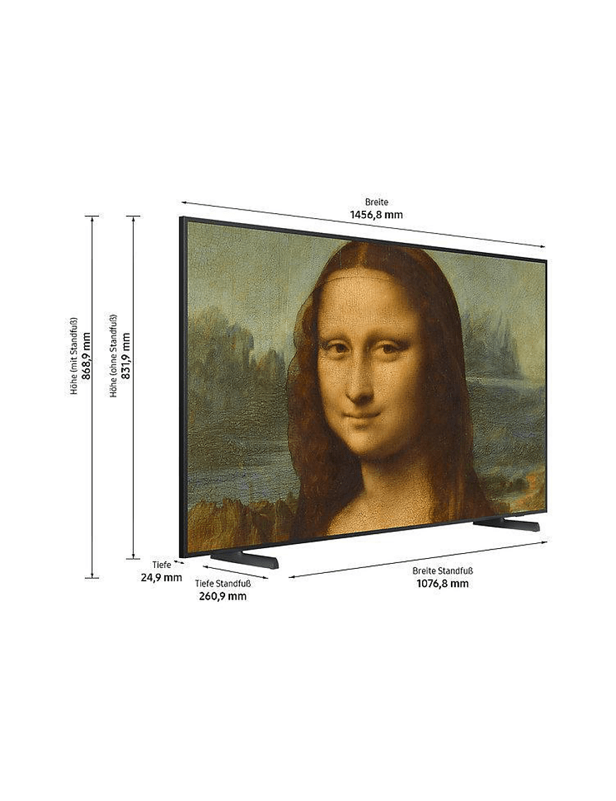 SAMSUNG GQ65LS03BAU The Frame QLED TV (Flat, 65 Zoll / 163 cm, UHD 4K, SMART TV)