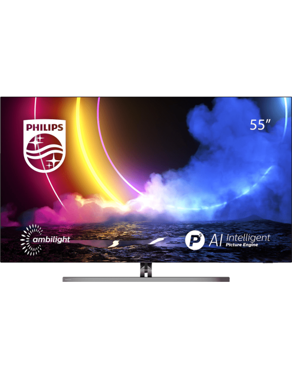 PHILIPS 55OLED856/12 OLED TV (Flat, 55 Zoll / 139 cm, UHD 4K, SMART TV, Ambilight, Android TV™ 10 (Q))